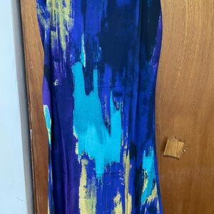 Abstract Blue and Purple Women's Skirt